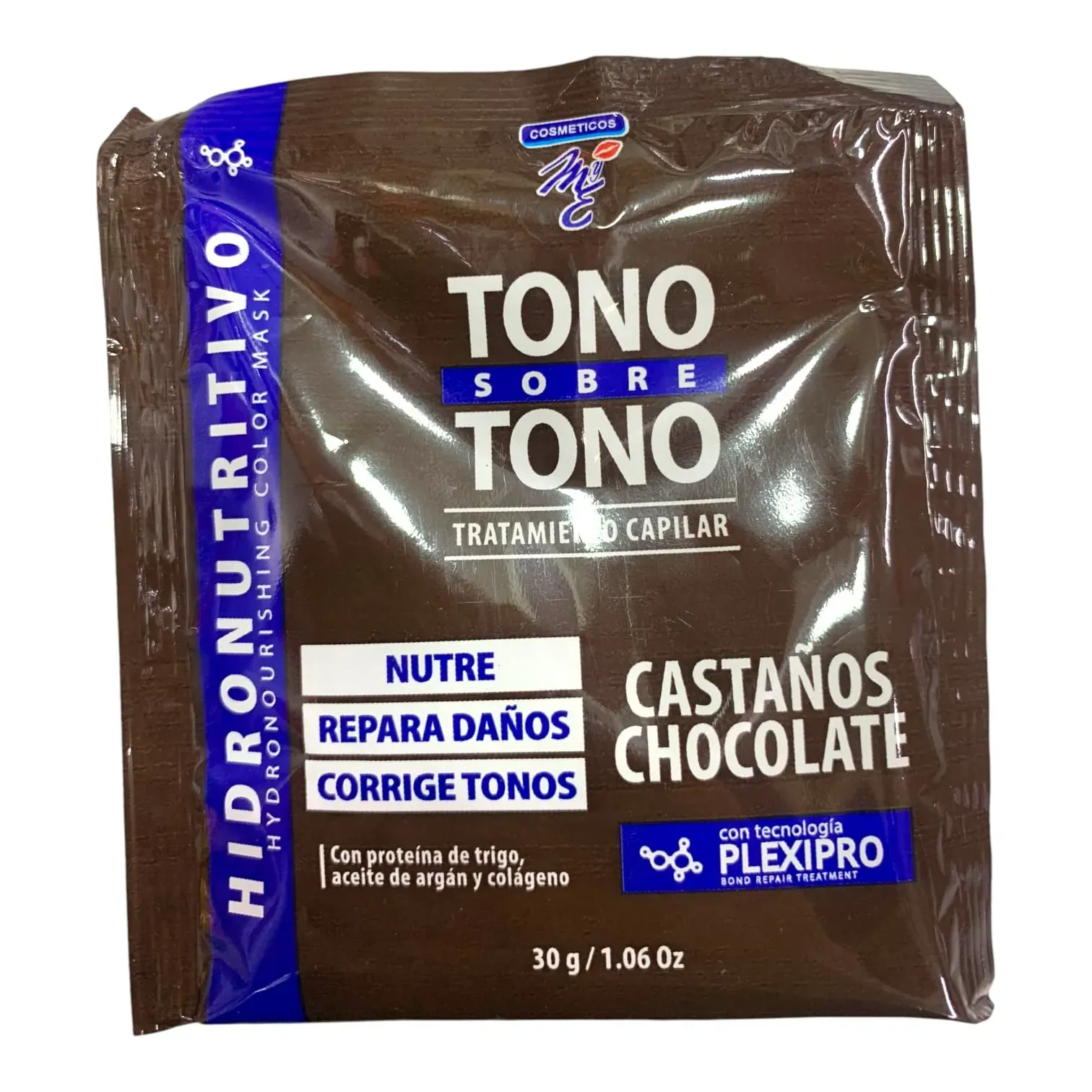 Tratamiento Capilar Castaño Chocolate Tono Sobre Tono M Y E X 1Unidad 30G