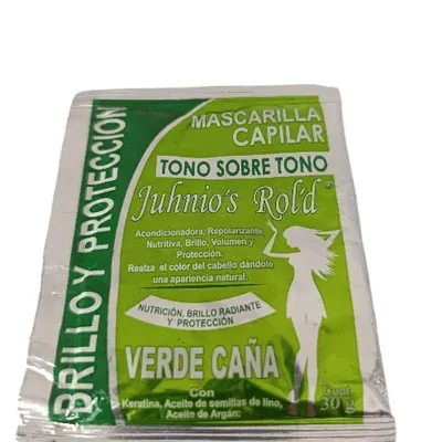 Mascarilla Capilar Tono Sobre Tono Verde Caña 30g 1uni Juhnior Rold