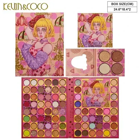 Sombras De Ojos Kevin y Coco X84 Colores Bling Y Bloom