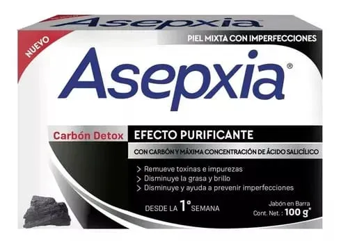 Jabón Asepxia Carbón X100 Gr