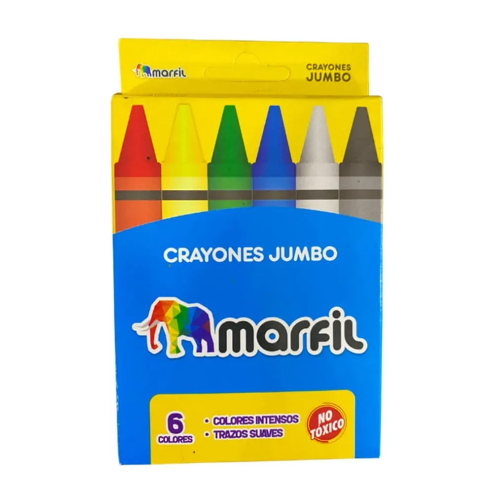 Crayones X 6 Colores Jumbo  X2 Unidad 