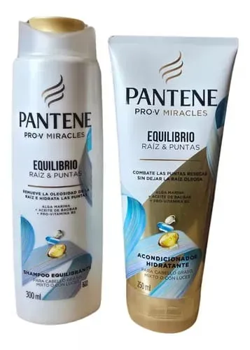 Pantene Shampo + Acondicionador - Equilibrio Raíz & Puntas 300+250ML