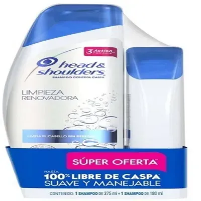 Champú Head Y Shoulders Limpieza Renovadora 375 +180