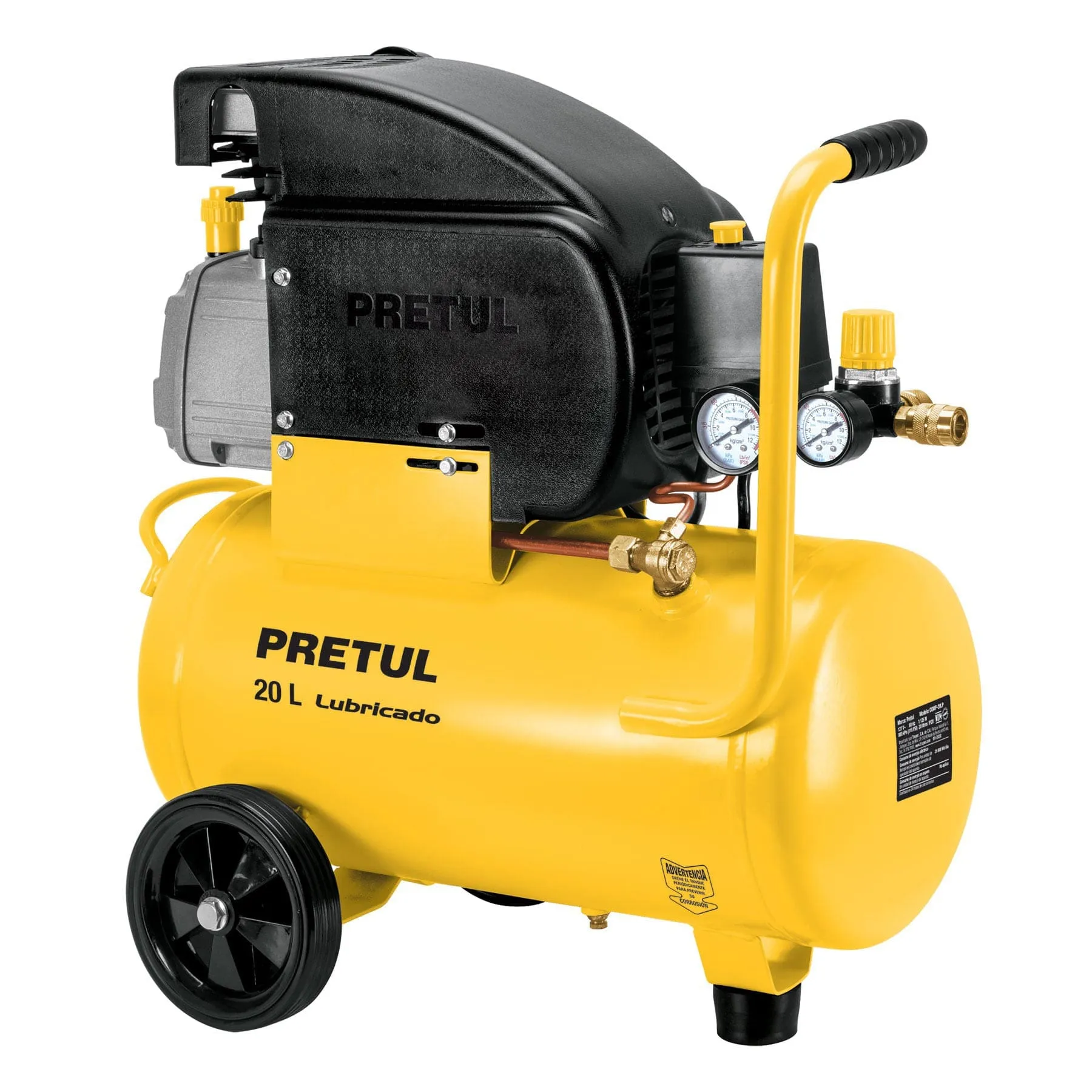 Compresor De Aire, Lubricado,Horizontal 20L 2½Hp 127V Pretul