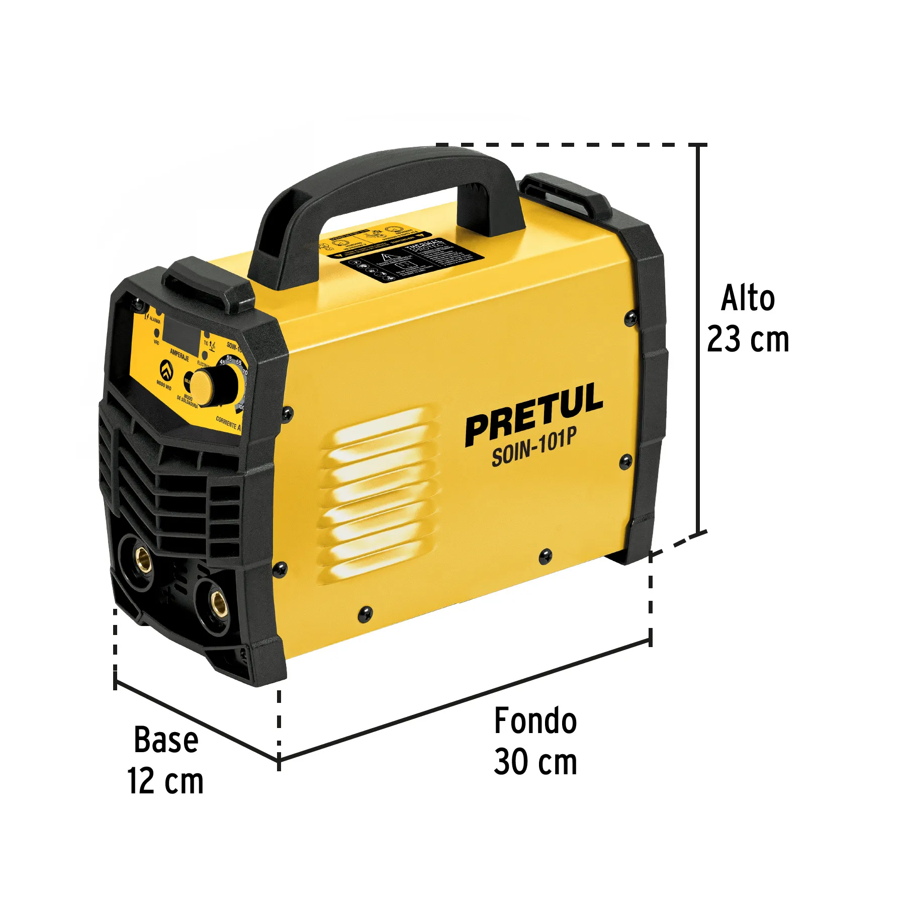 Soldador Inversor, 130A, Bi-Voltaje 127/220V, Pretul