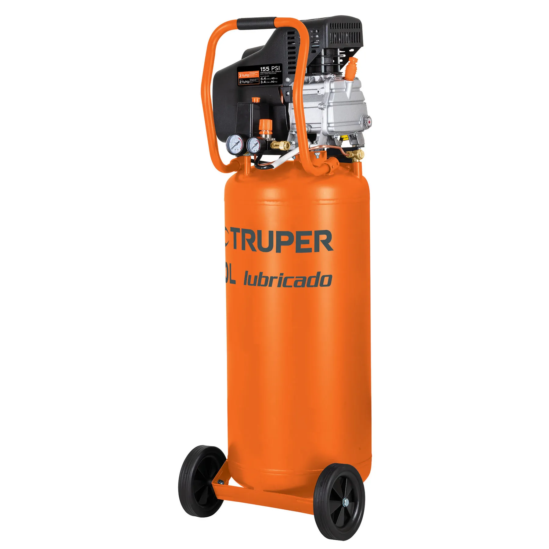 Compresor De Aire, Lubricado, Vertical 80L 3½Hp 127V Truper