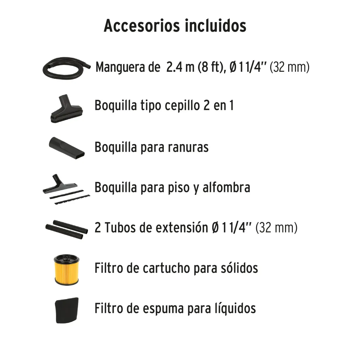 Aspiradora de Sólidos y Líquidos de 5 Galones en Acero Inoxidable, Truper