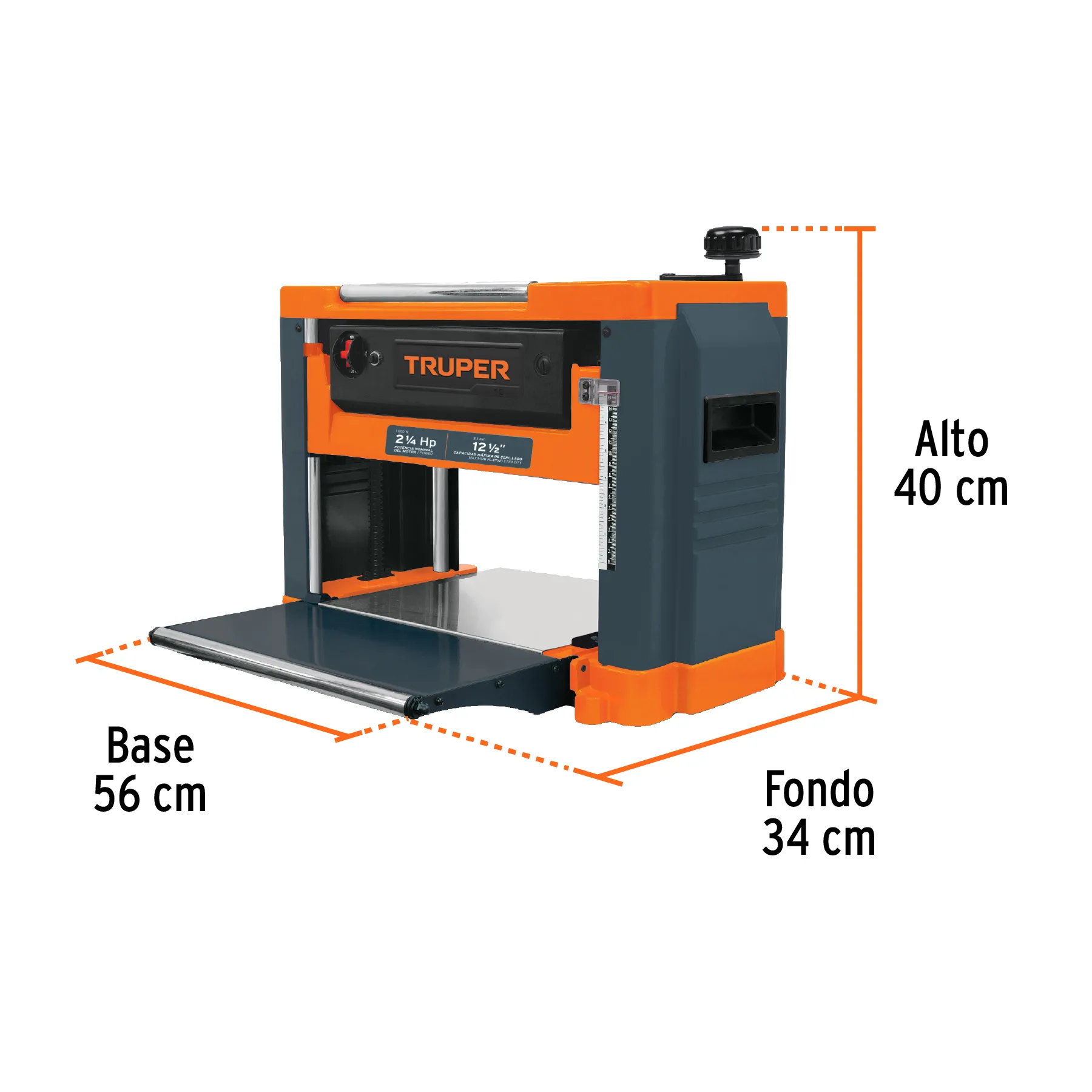 Cepillo Portátil 12-1/2", 2-1/4 Hp (1600 W), Truper