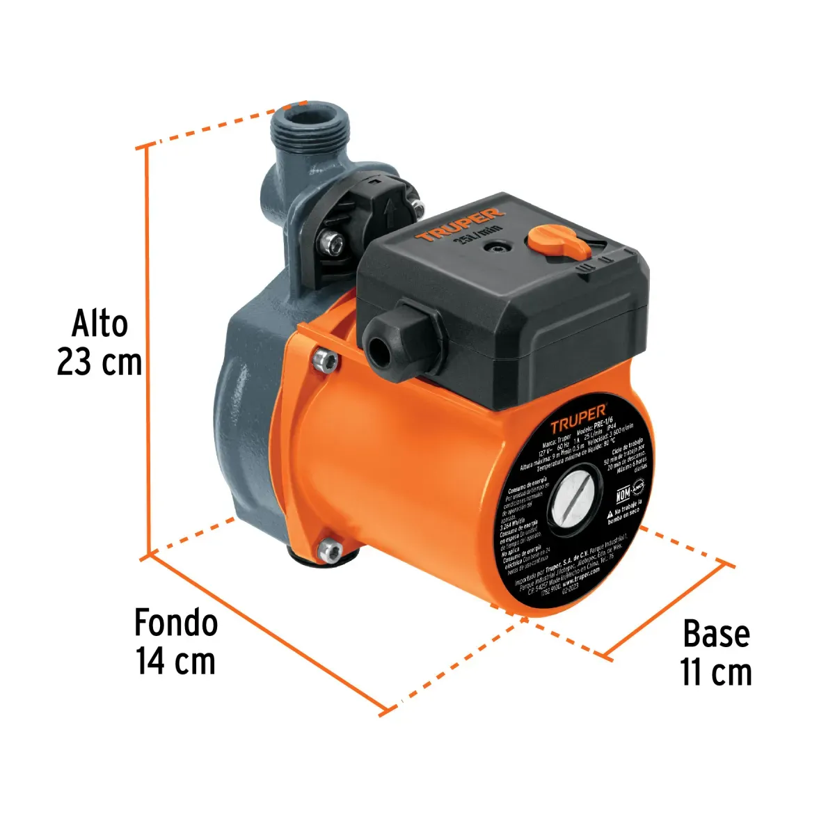 Bomba Presurizadora de Agua 1/6 HP, Truper