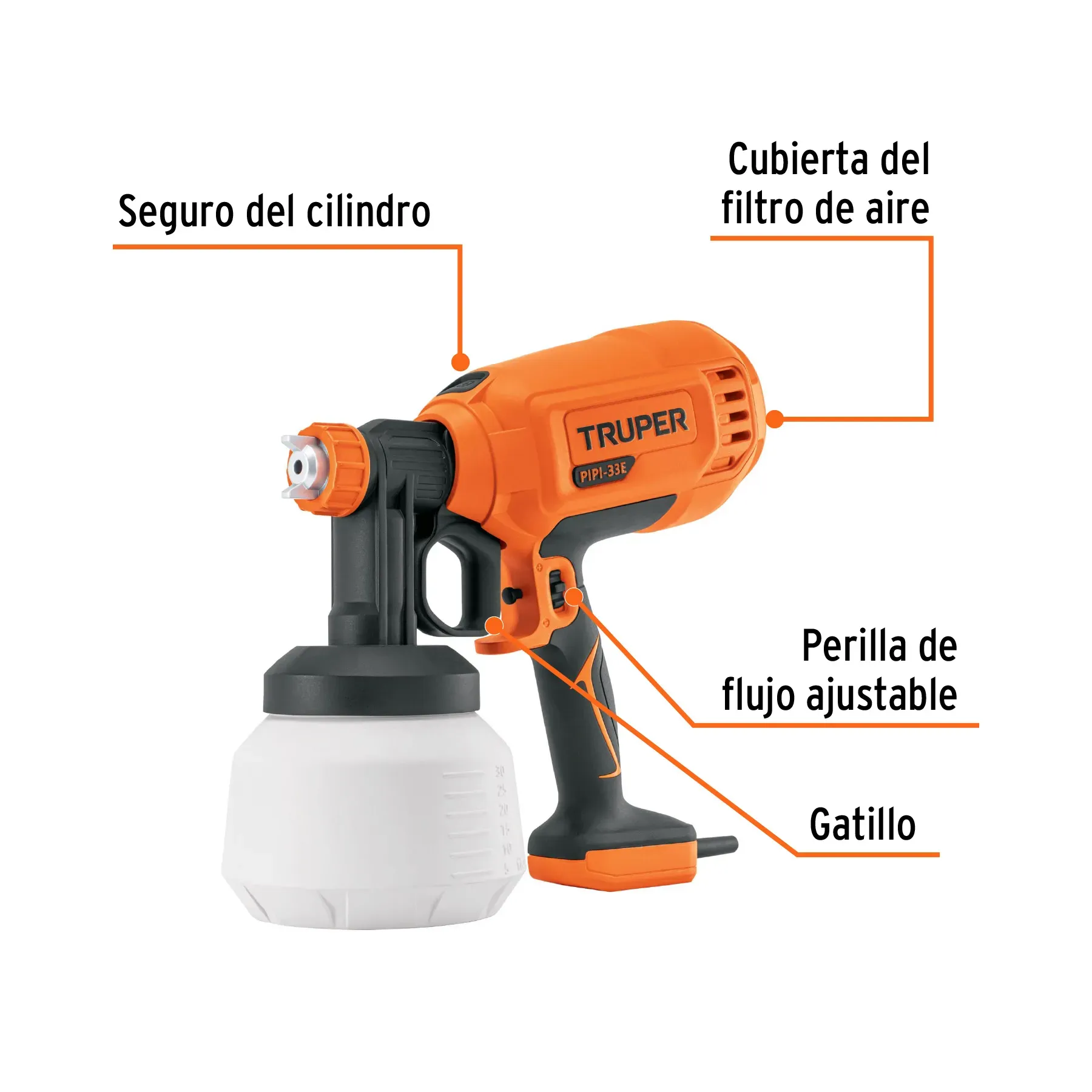 Pistola Eléctrica Para Pintar  de 330 W Profesional, Truper