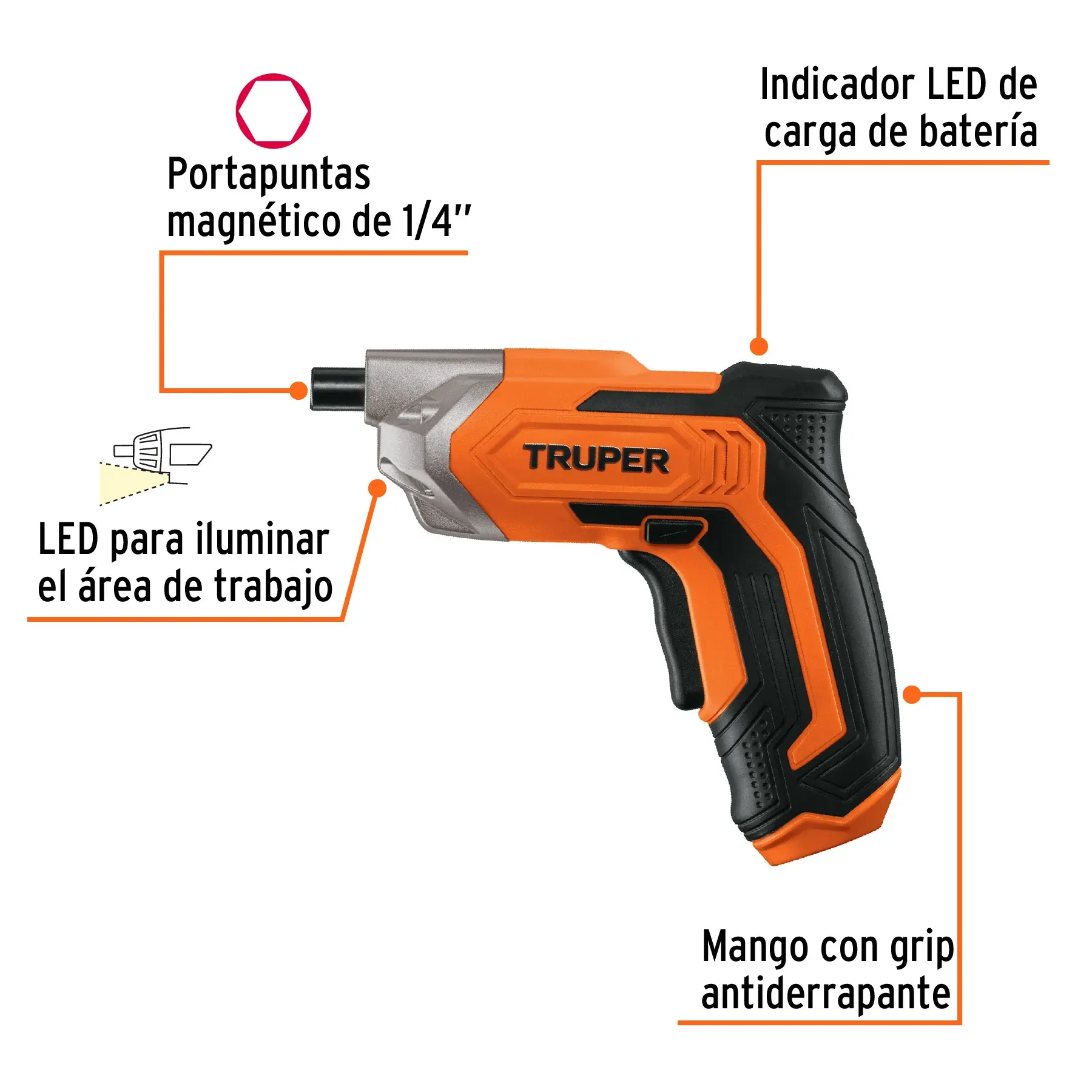 Atornillador Inalámbrico Profesional 3.6V, Truper