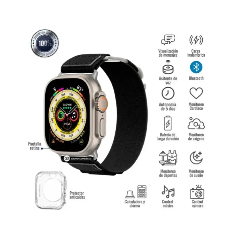 Combo Smartwatch i20 Ultra Max 7 Pulsos+Audifonos