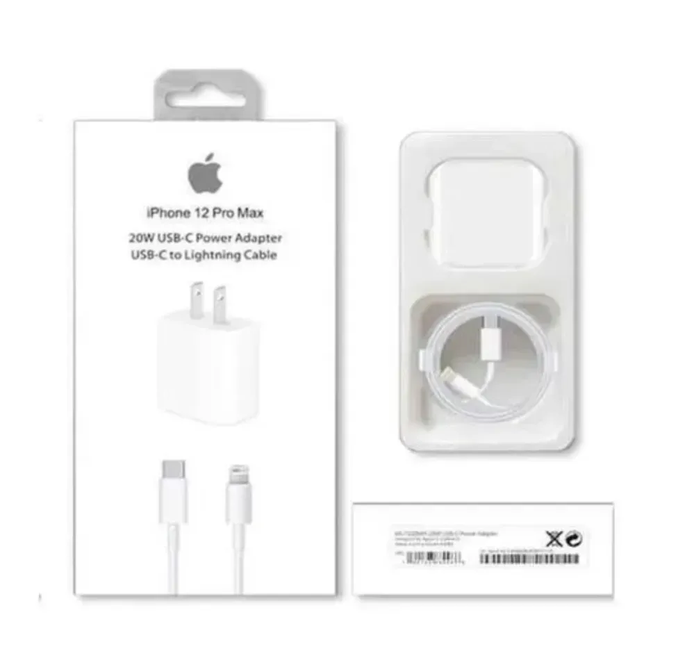 Cargador Iphone 20w Carga Rapida + Cable 1 Metro