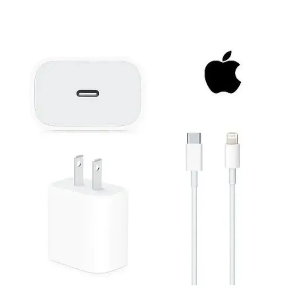 Cargador Iphone 20w Carga Rapida + Cable 1 Metro