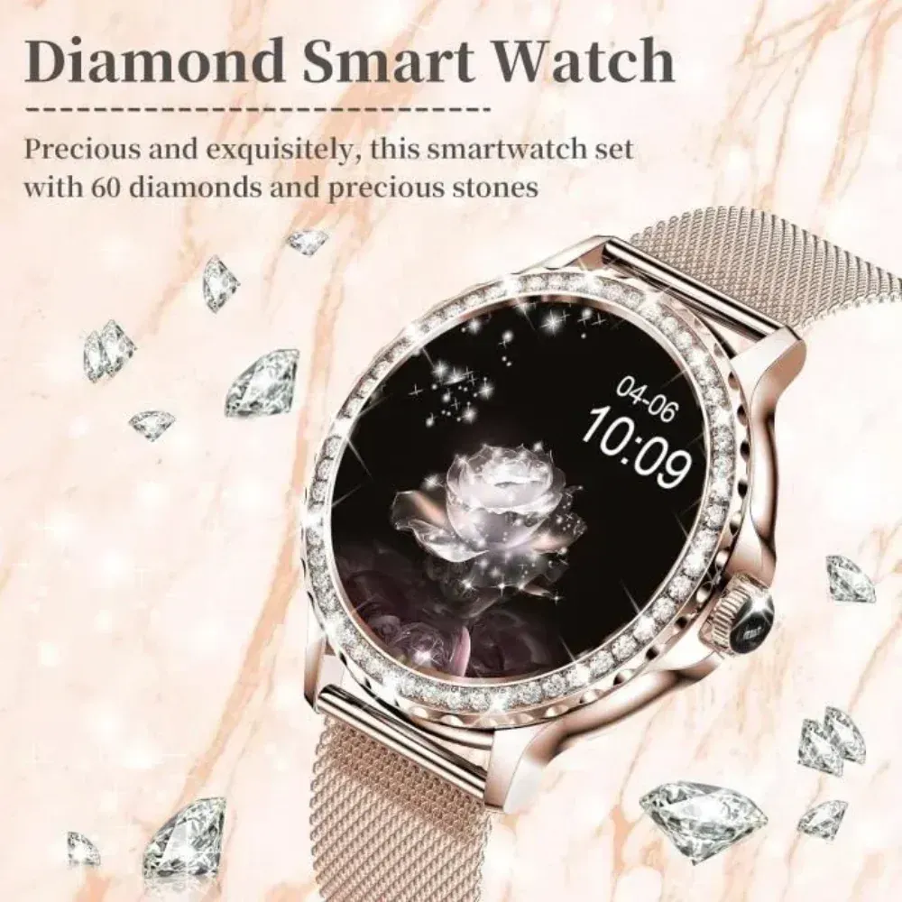 Reloj inteligente smartwatch para mujer diamond doble pulso