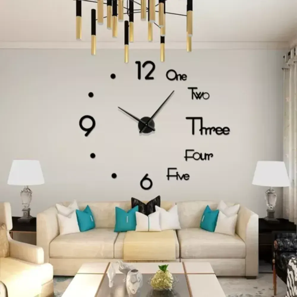 Reloj de pared decorativo 3D grande diseño moderno