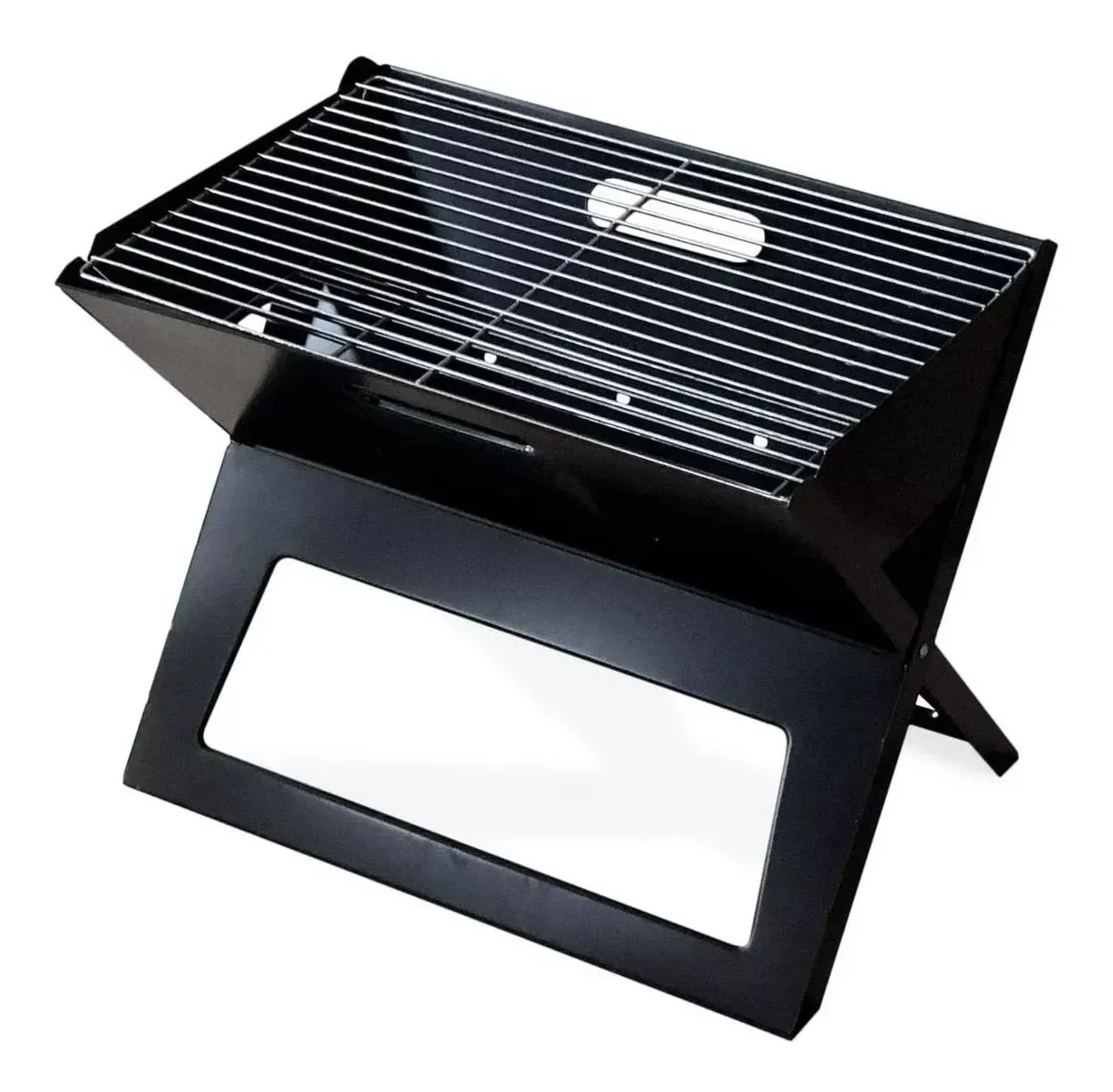 Asador Portatil Plegable De Carbon Acero Inoxidable