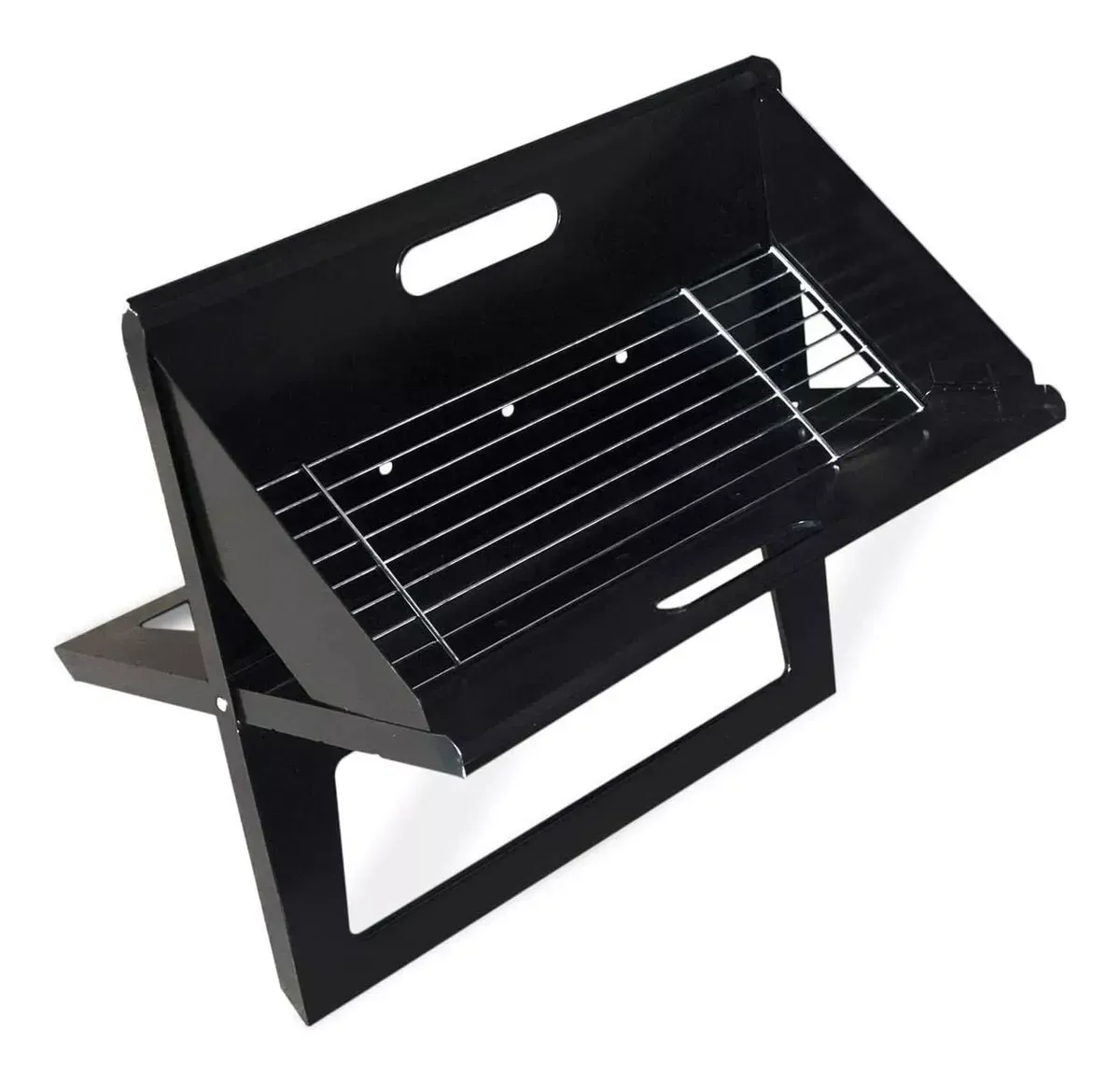 Asador Portatil Plegable De Carbon Acero Inoxidable