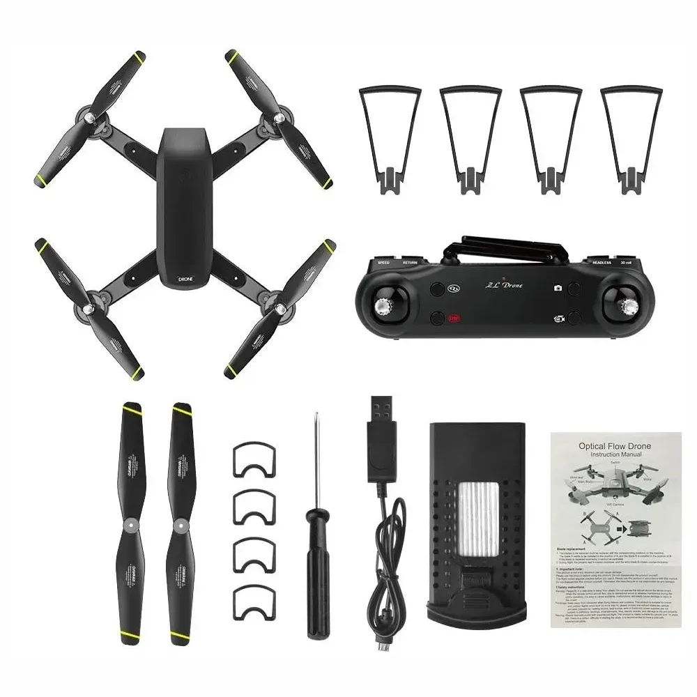 Drone Plegable Wifi Doble Camara Doble Bateria + Estuche