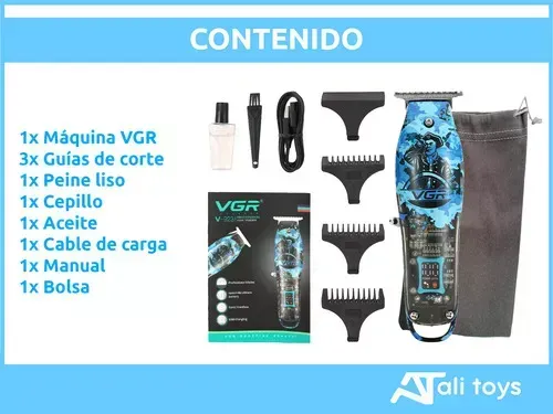 Máquina Corta Pelo Trimmer Vgr V-923 Patillera Inalambrica