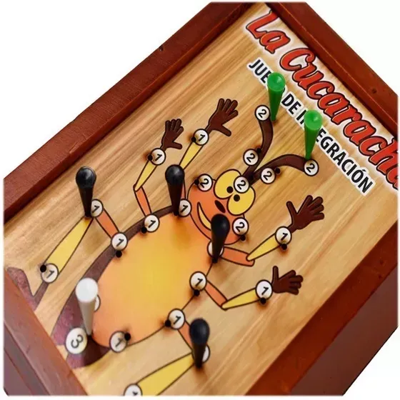 Juego de mesa cucaracha en madera para 7 jugadores