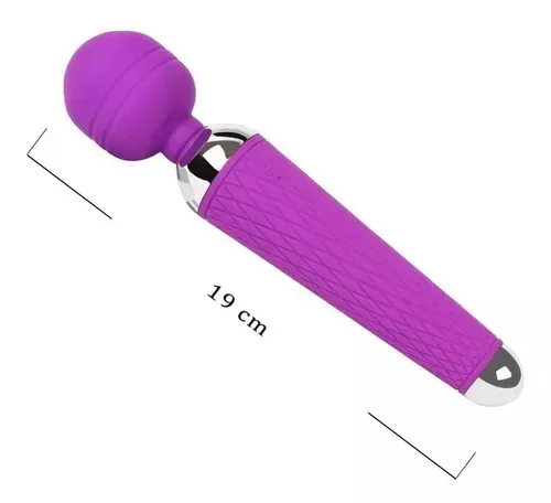 Vibrador Tipo Hitachi Siliconado Recargable Flexi