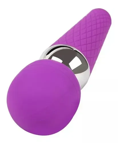 Vibrador Tipo Hitachi Siliconado Recargable Flexi