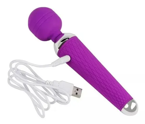 Vibrador Tipo Hitachi Siliconado Recargable Flexi