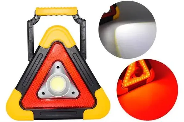 Luz Led De Advertencia Triangular Portátil Para Vehículo