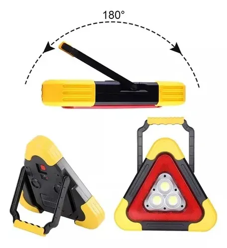 Luz Led De Advertencia Triangular Portátil Para Vehículo 