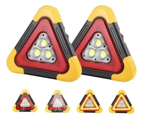 Luz Led De Advertencia Triangular Portátil Para Vehículo 