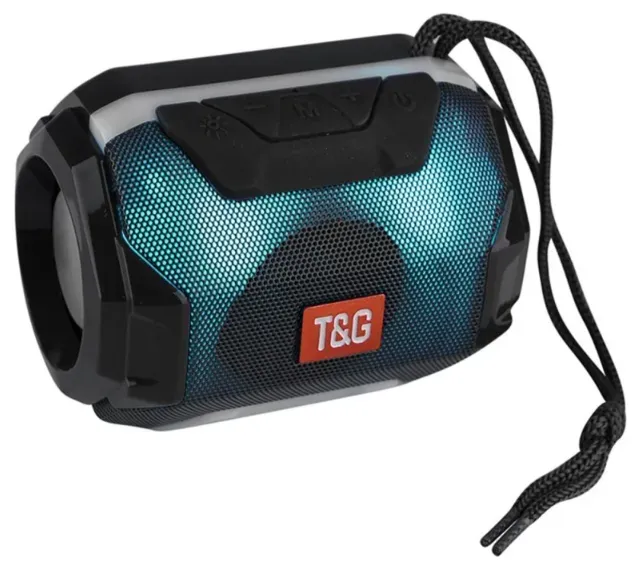 Parlante TG 162 Bluetooth Iluminado FM USB SD Recargable 