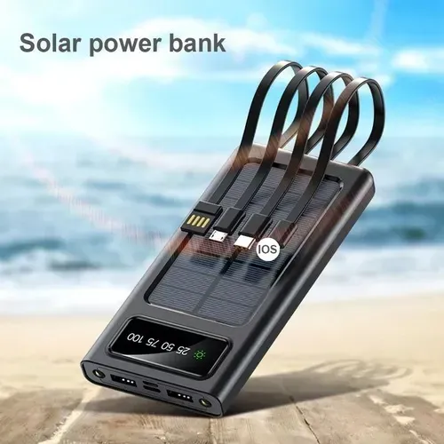 Power Bank Solar de 10,000 mAh: Energía Portátil Sostenible