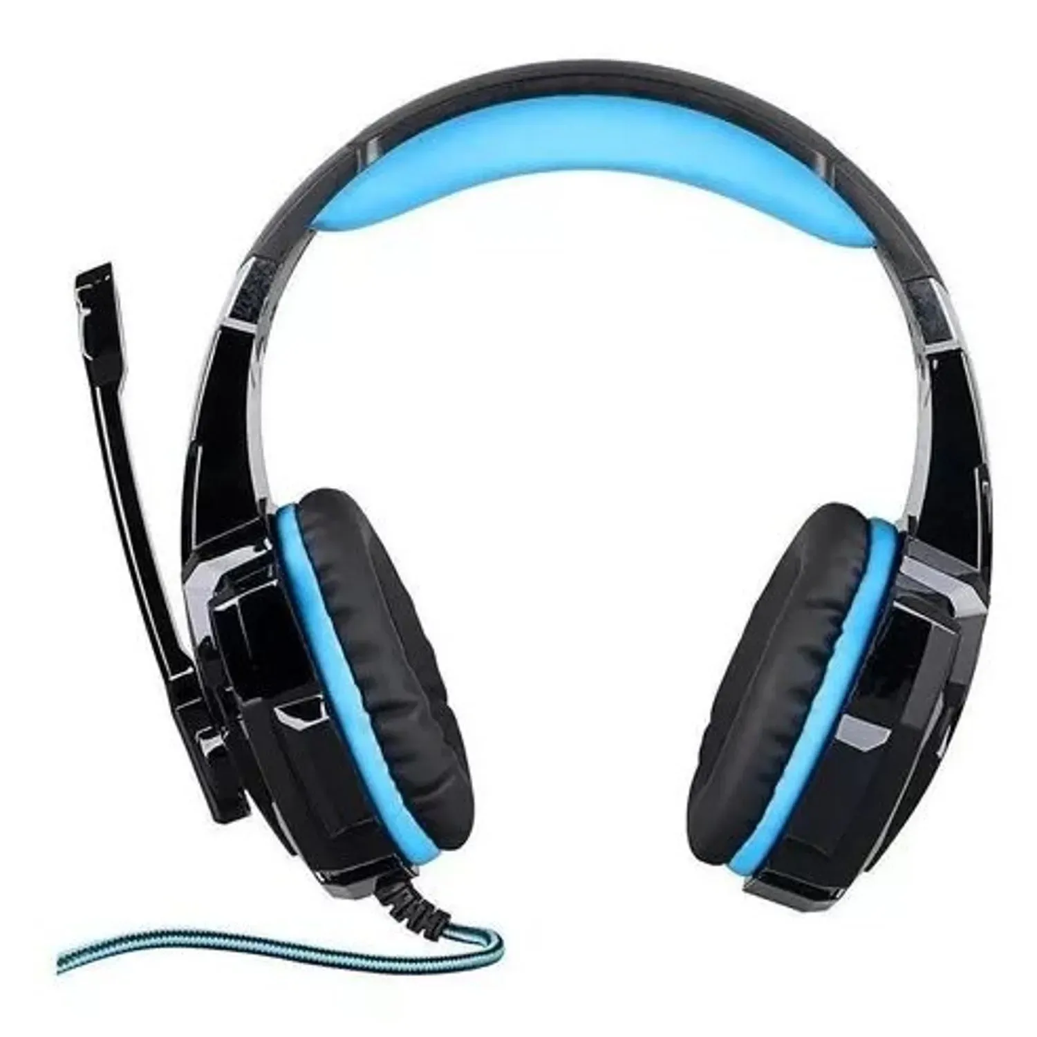 Audífonos Gamer Kotion  G9000 Black Y Blue Con Luz Led 