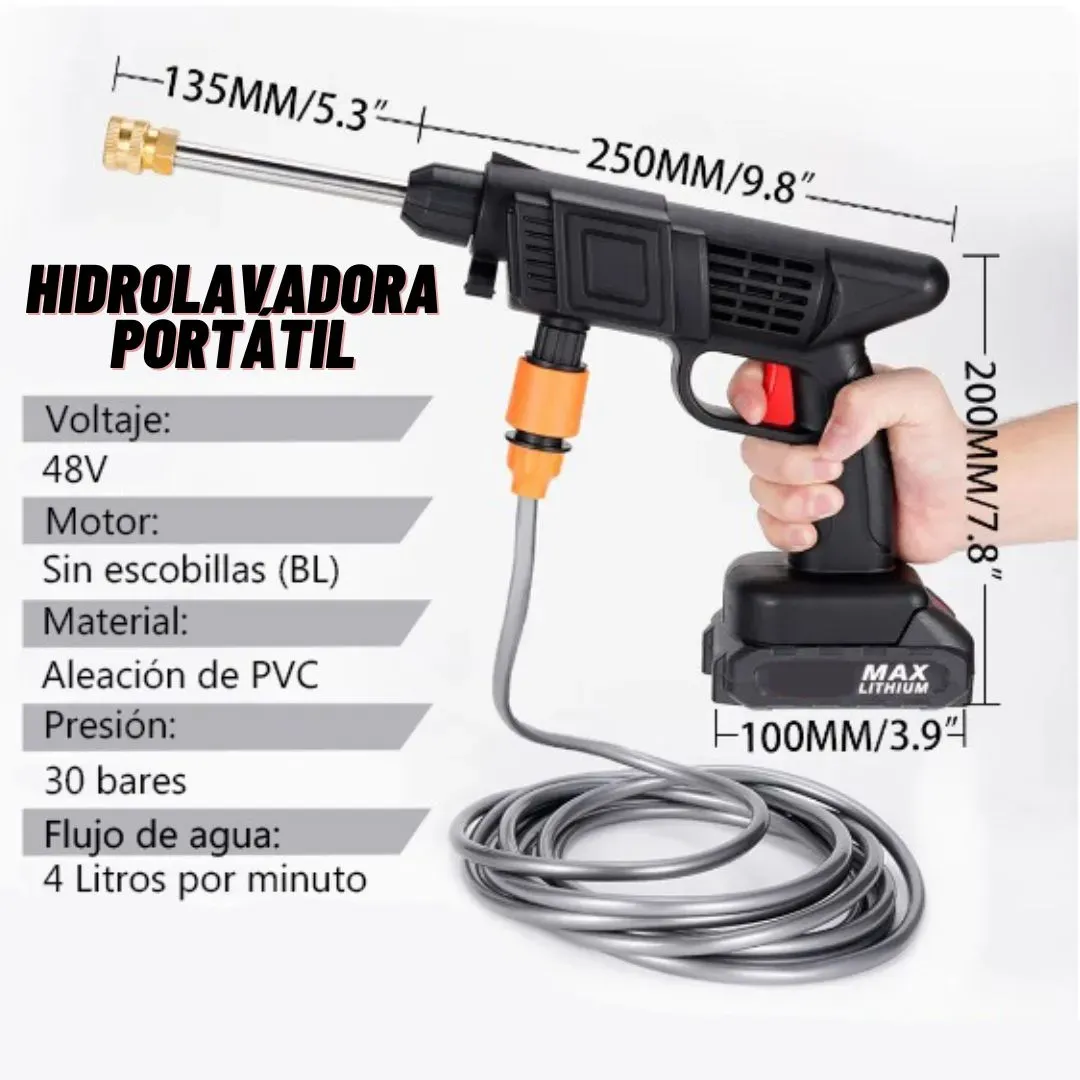 Hidrolavadora Recargable 48v 2 Baterias