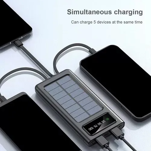 Power Bank Solar de 10,000 mAh: Energía Portátil Sostenible