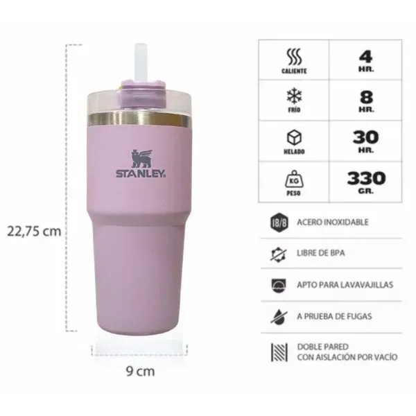 Vaso Térmico Stanley De 40 Oz Con Aislamiento Portatil 