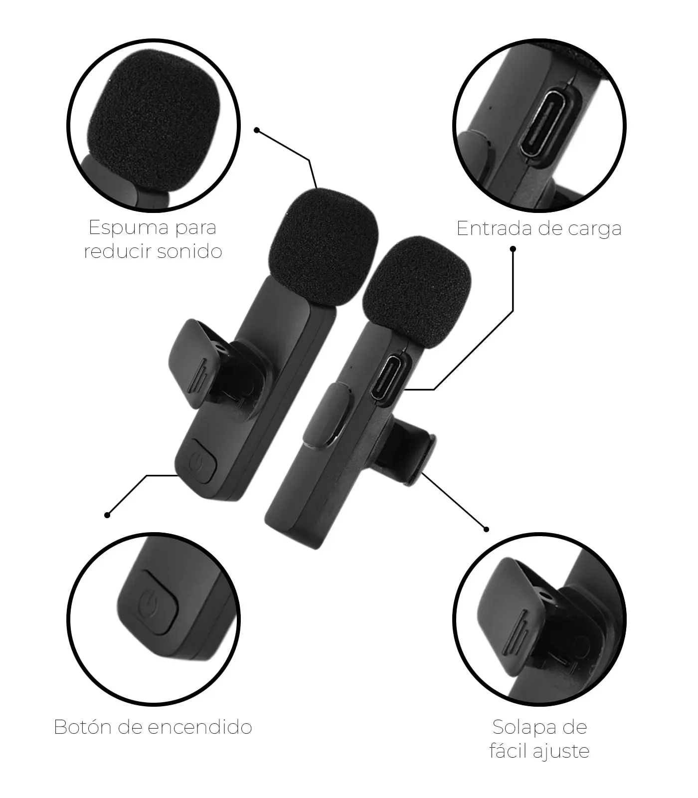 Microfonos Para Iphone Inalambrico De Solapa K9 