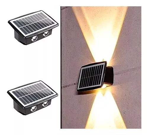 Lampara Aplique Pared Moderno Solar Decorativo con Sensor 