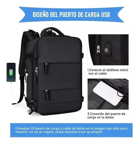 Maleta Morra Para Viajero Cabina Y Ordenador Usb Expansible