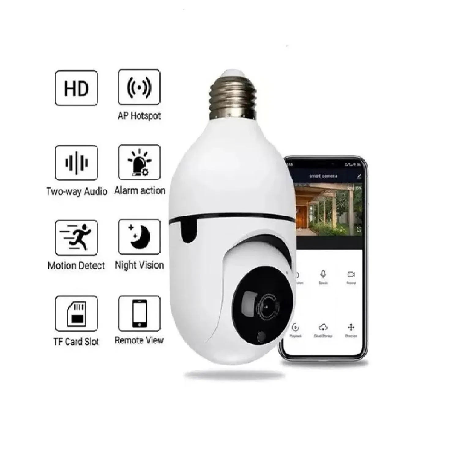 Cámara de Seguridad Full HD Wi-Fi Inteligente 360°