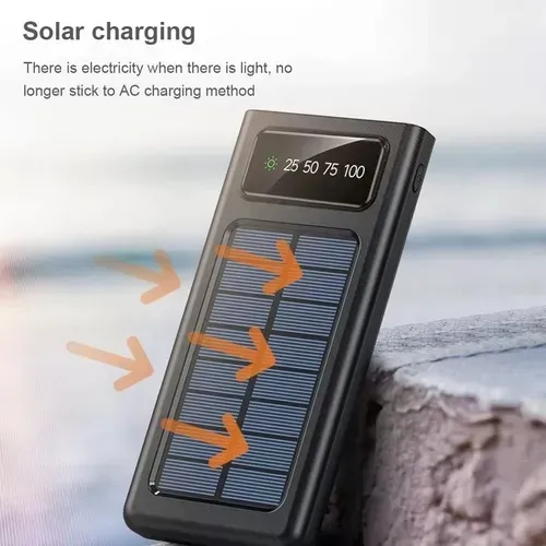 Power Bank Solar de 10,000 mAh: Energía Portátil Sostenible