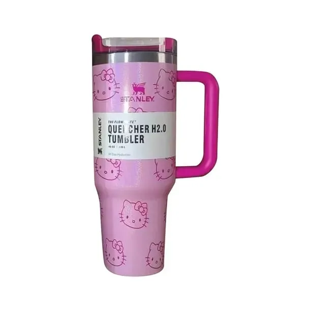 Termo Stanley Vaso de Acero Inoxidable Quencher Hello Kitty Tumblr 1.18 Litros