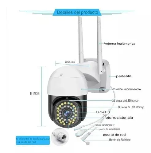 Camara Seguridad Exterior Inteligente Pofesional Wifi