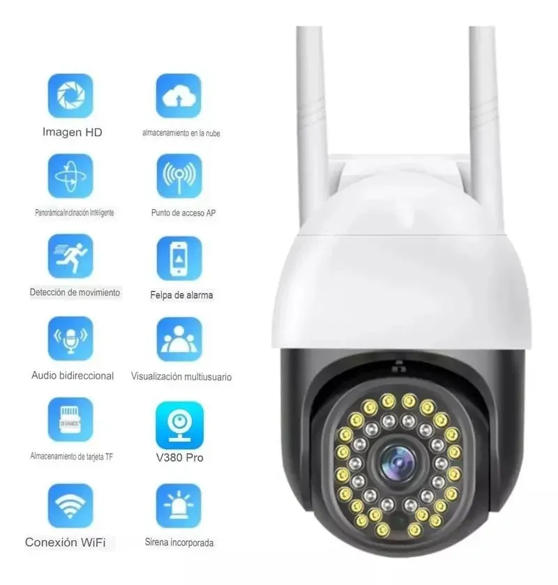 Camara Seguridad Exterior Inteligente Pofesional Wifi