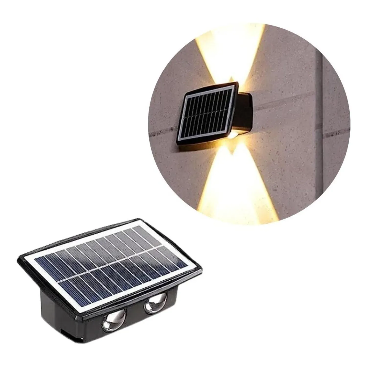 Lampara Aplique Pared Moderno Solar Decorativo con Sensor 