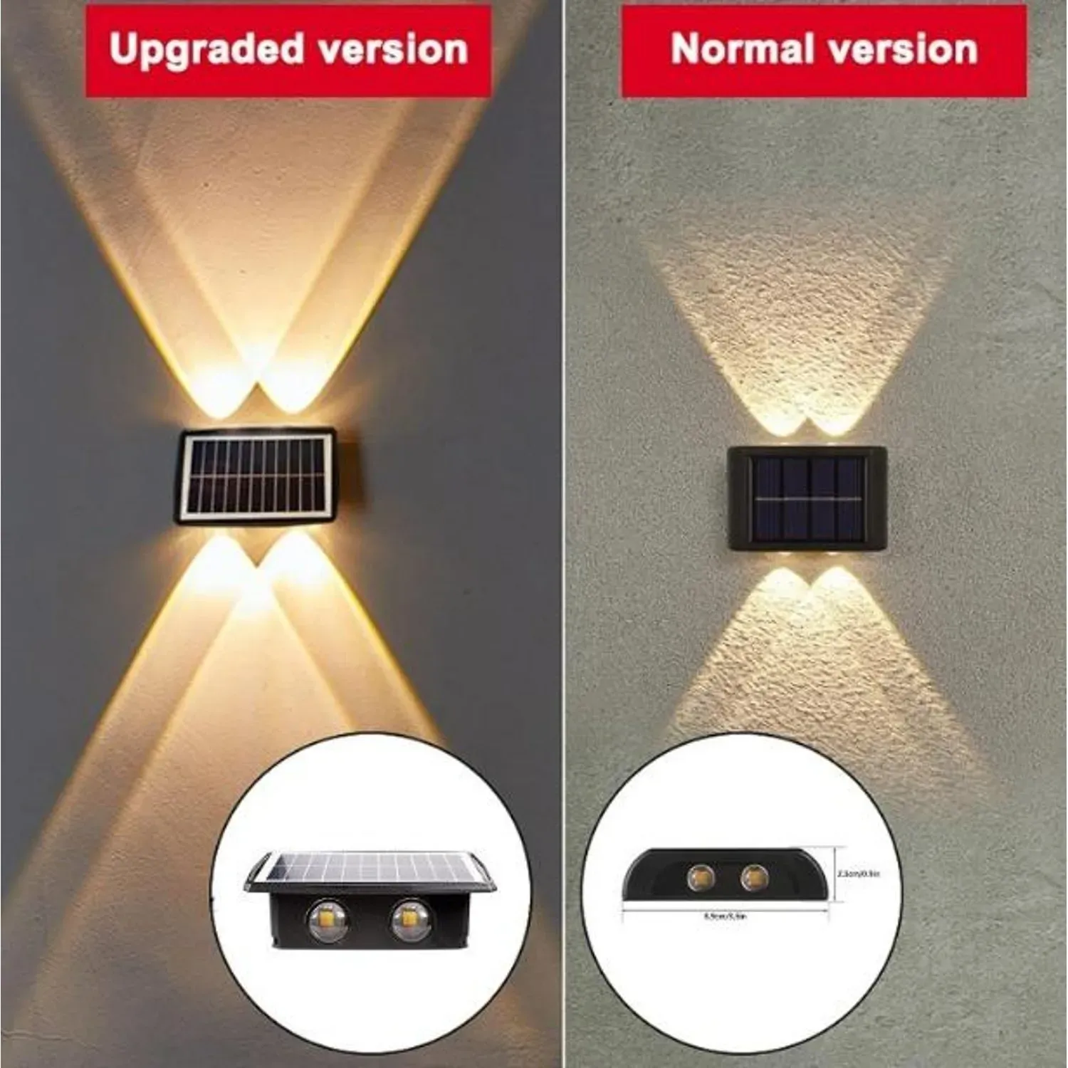 Lampara Aplique Pared Moderno Solar Decorativo con Sensor 