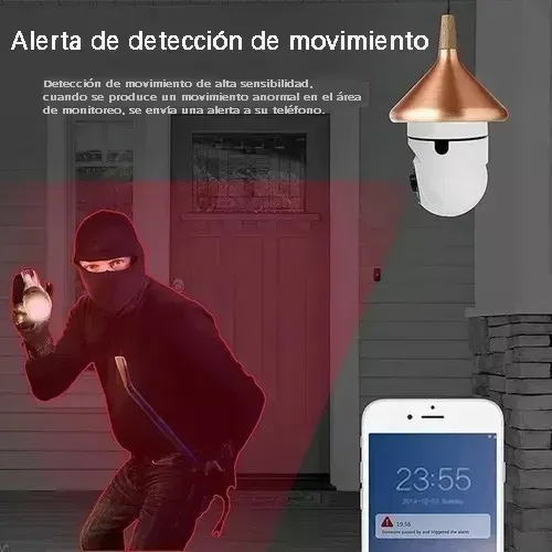 Cámara de Seguridad Full HD Wi-Fi Inteligente 360°