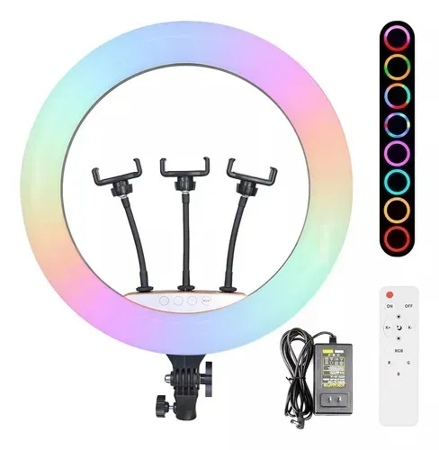 Aro De Luz Led Rgb Colores 45cm Incluye Trípode