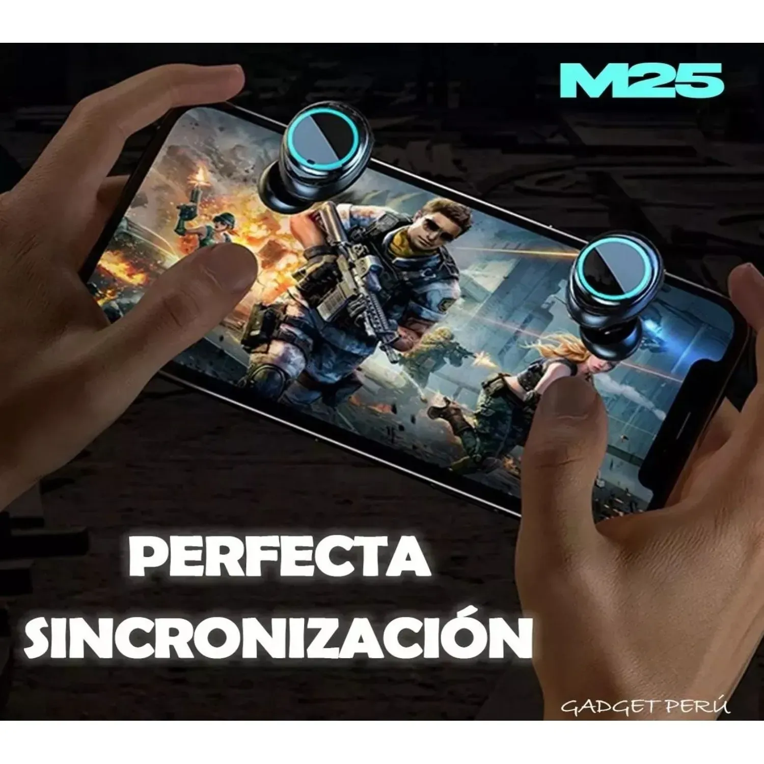 Audifonos Inalambricos Bluetooth Gamer Deportivos M25 PowerBank